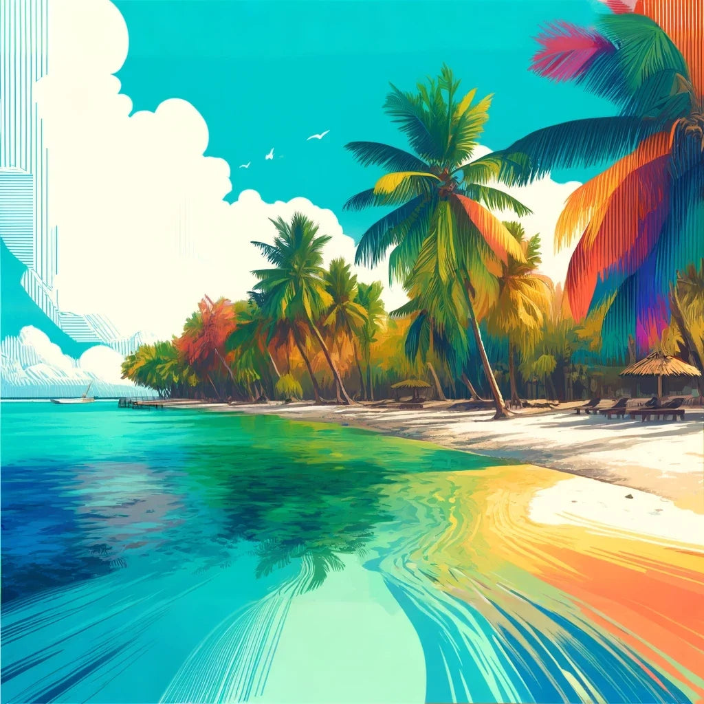 Vibrant Tropical Escape Canvas