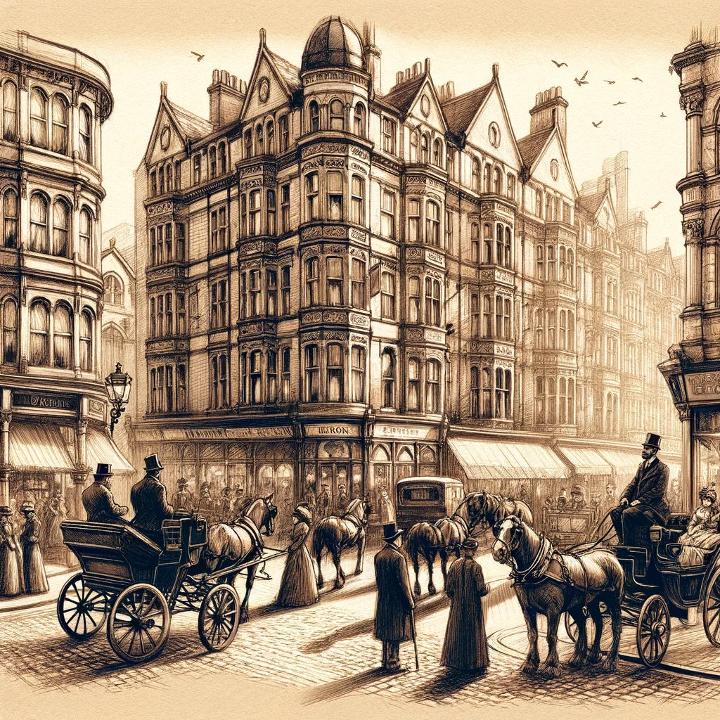 Victorian Brighton Street Cotton Cushion
