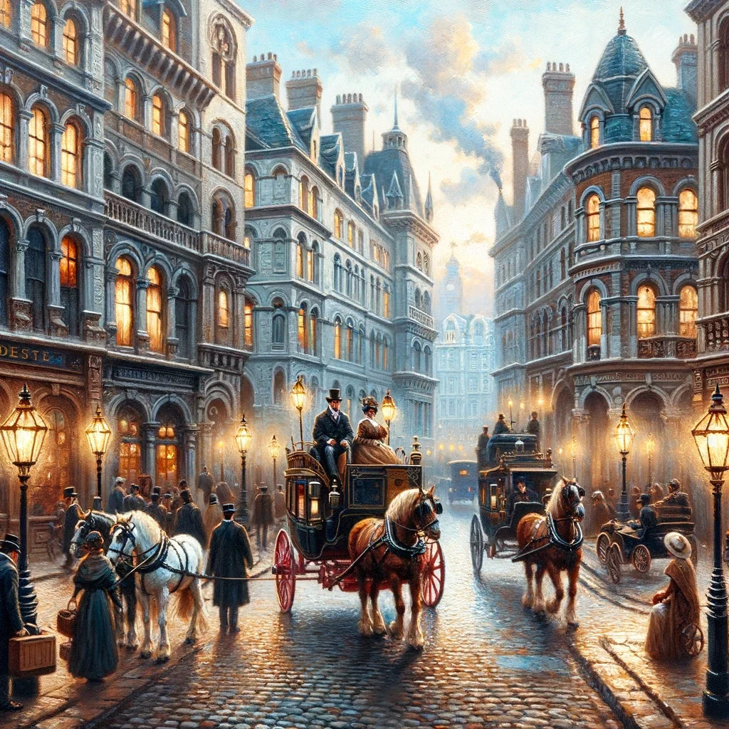 Victorian London Vista Cotton Cushion