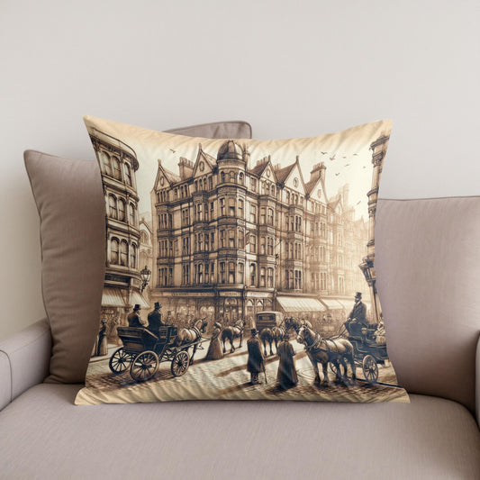 Victorian Brighton Street Cotton Cushion
