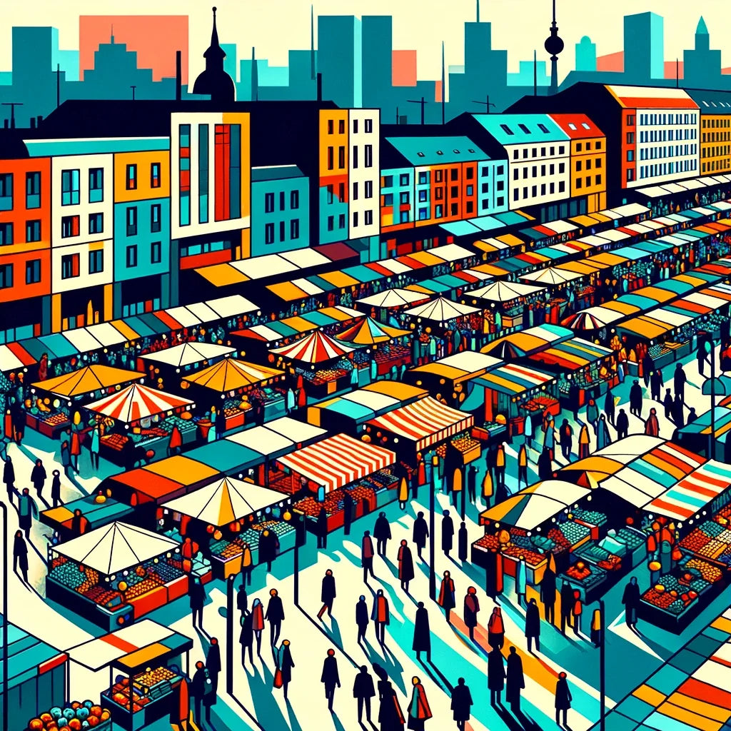 Vienna Naschmarkt Colors Canvas