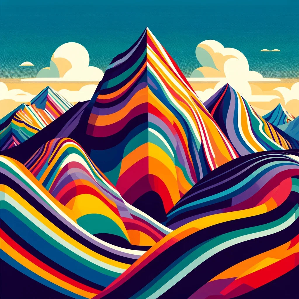 Vinicunca Modernist Canvas
