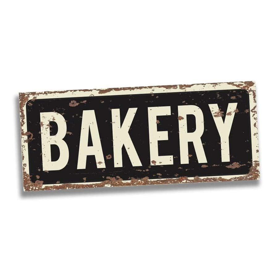 Vintage Bakery Shop Metal Wall Sign