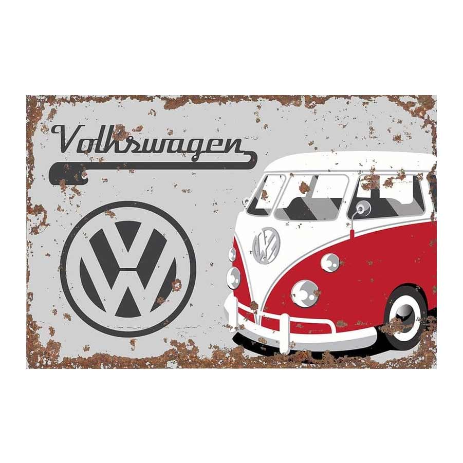 Vintage Volkswagen Campervan Metal Sign