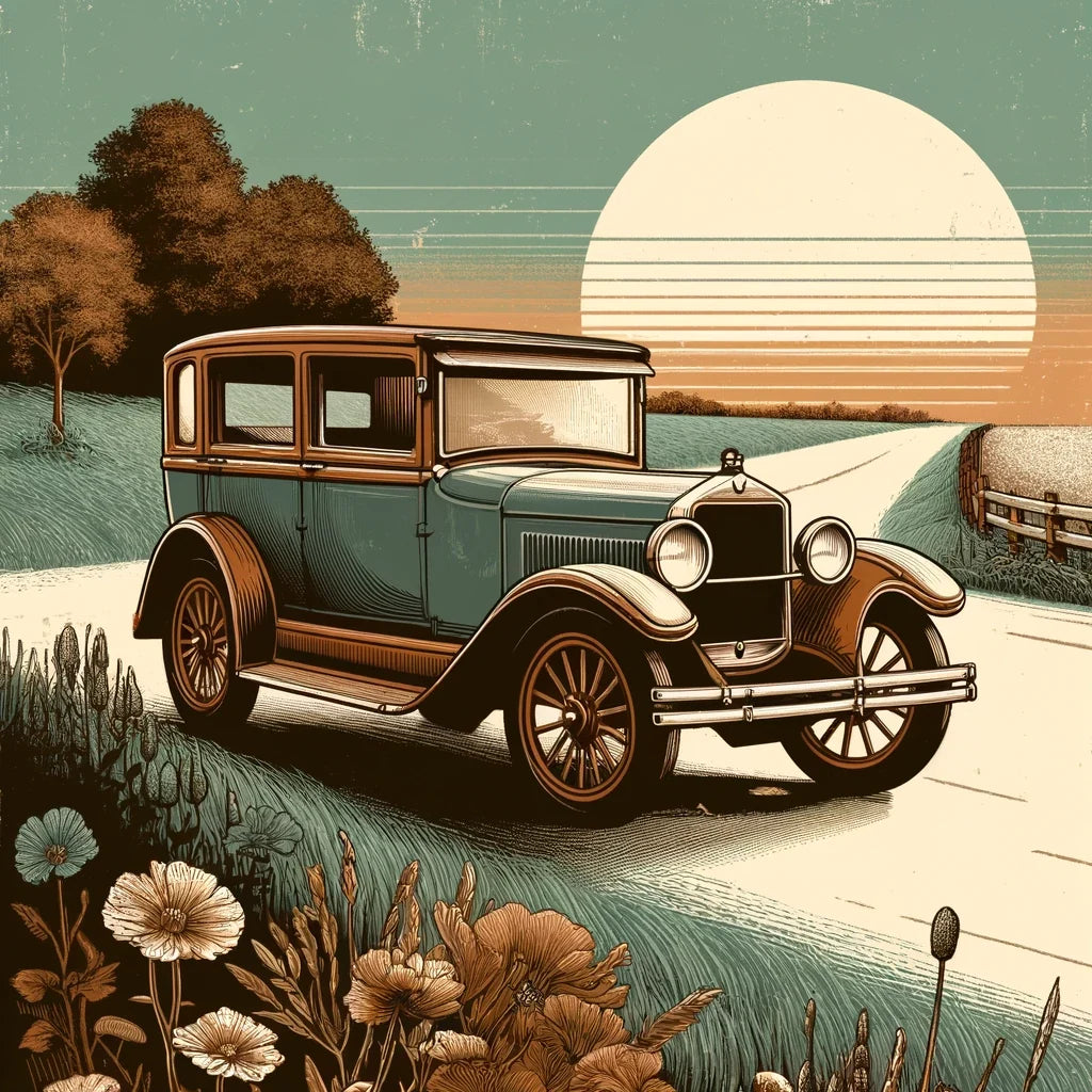 Vintage Roadside Charm Canvas