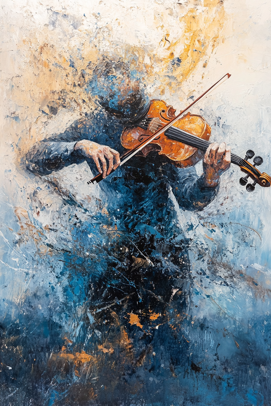 Violinist's Melody Chaos Canvas