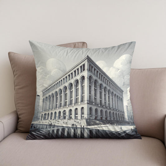 Manchester Central Library Monumental Cotton Cushion