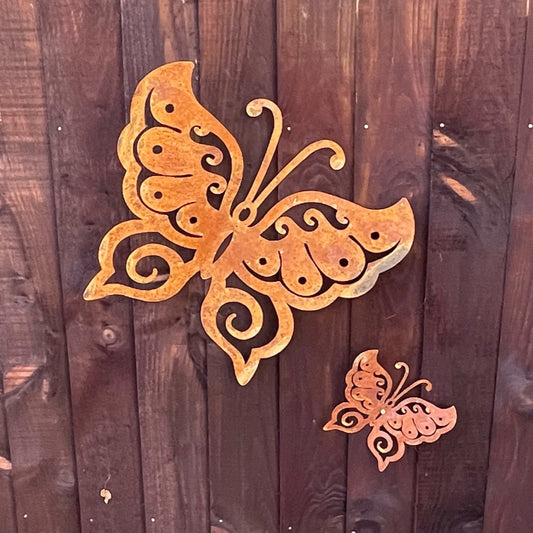 PoppyForge 3D Folded Wings Butterfly - Large and Small Wall Art