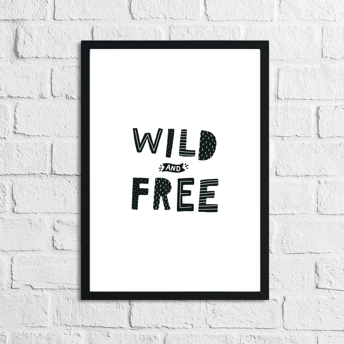 Scandinavian Wild And Free Children's Nursery Bedroom Wall Decor Print