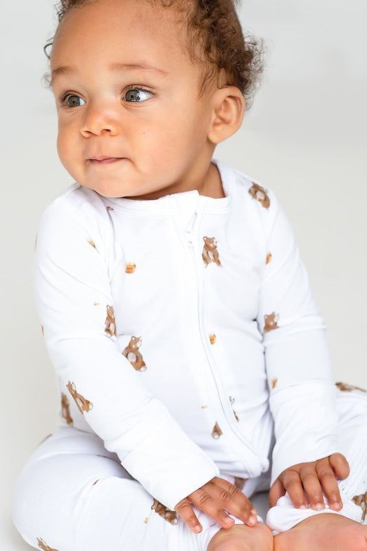 Bear Cotton Zip Sleepsuit One Piece