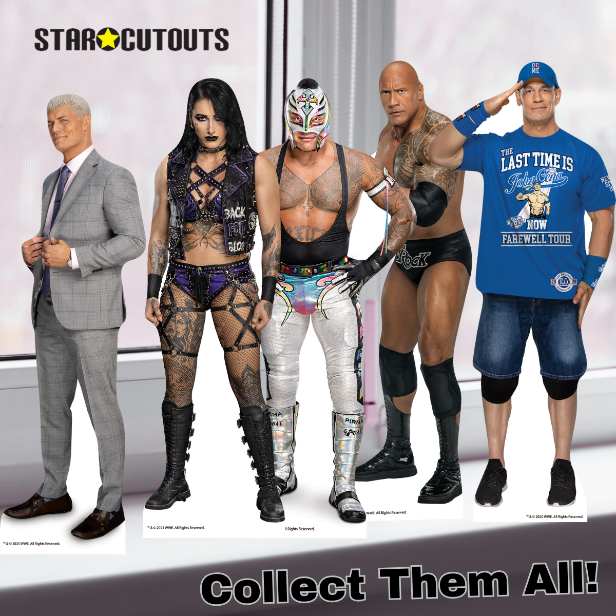 SC4576 The Rock Three Shelf Top Cardboard Cutouts Height 31cm