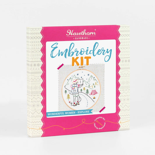 'Explore' Hiking Embroidery Kit for Beginners