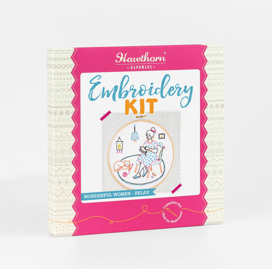 'Relax' Stitching Embroidery Kit for Beginners