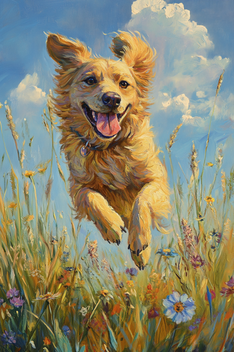 Wagging Tail Joy Canvas