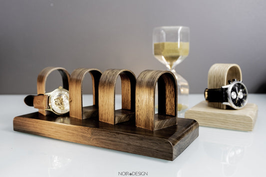 Oak Watch Stand Holds 4 | Quad Watch Display Holder | Handcrafted in England