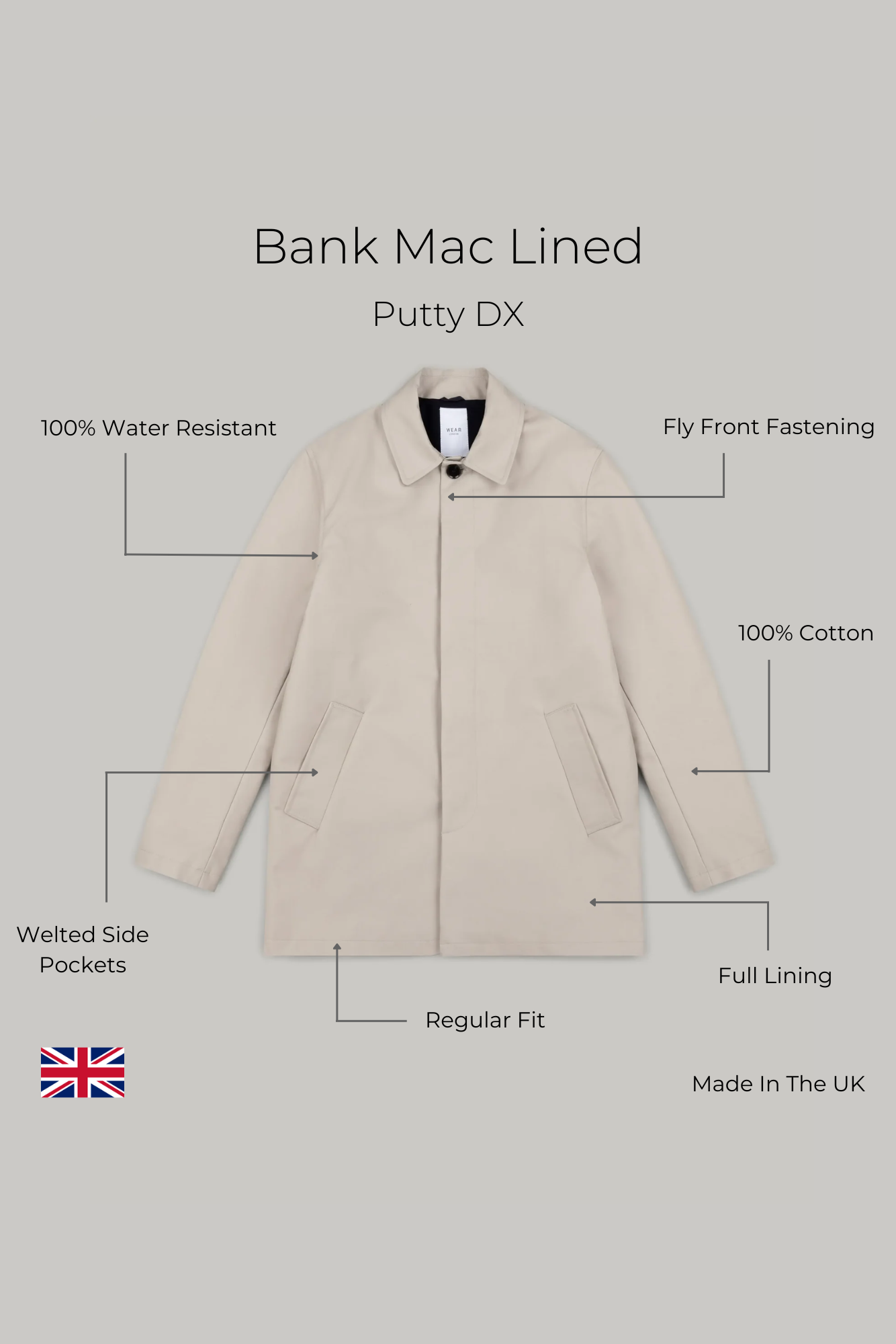 Bank Short Mac Lined - Putty DX