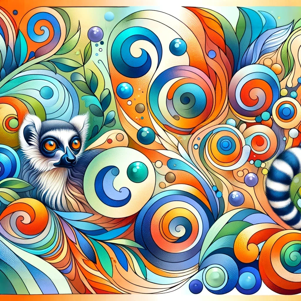Whimsical Lemur Canvas
