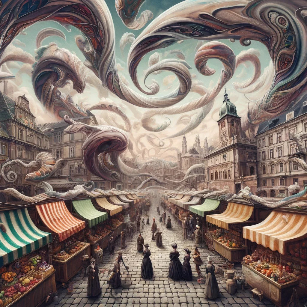 Whimsical Naschmarkt Canvas