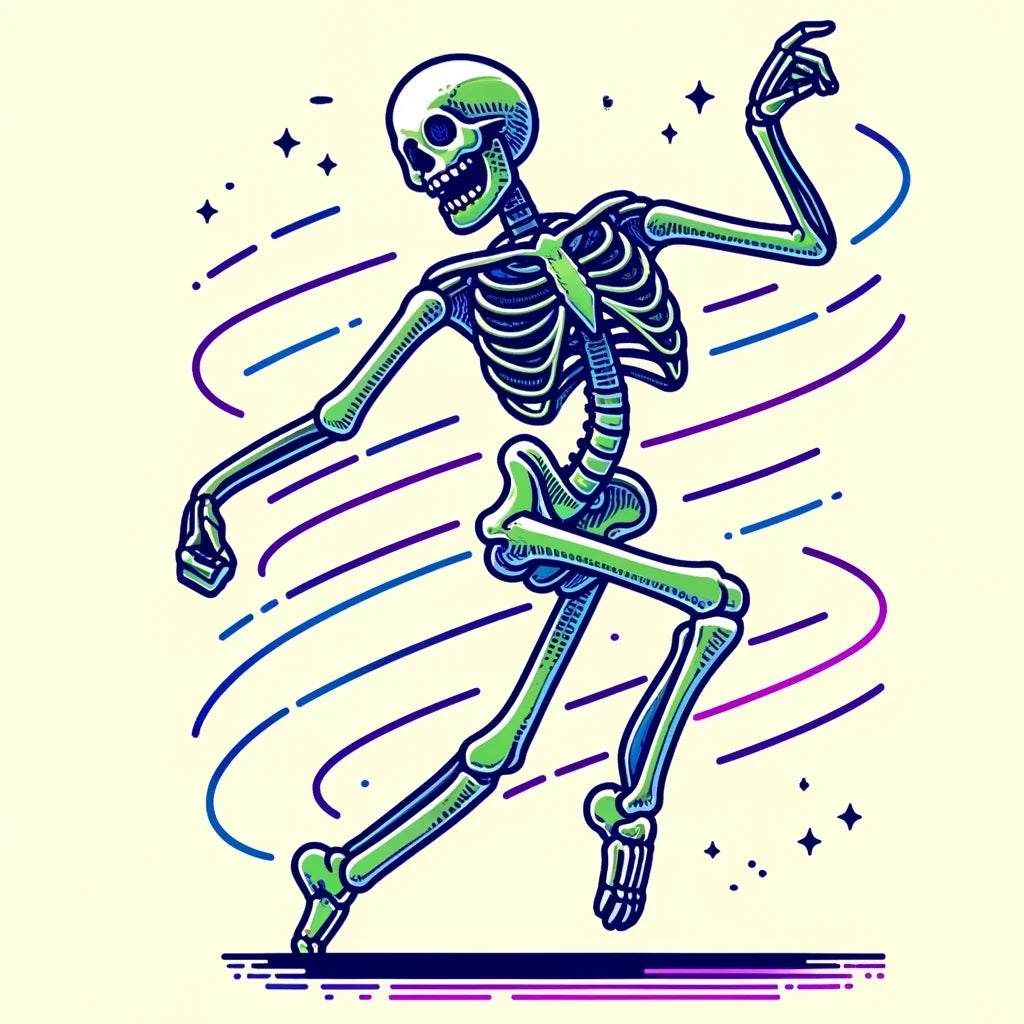 Whimsical Skeleton Canvas