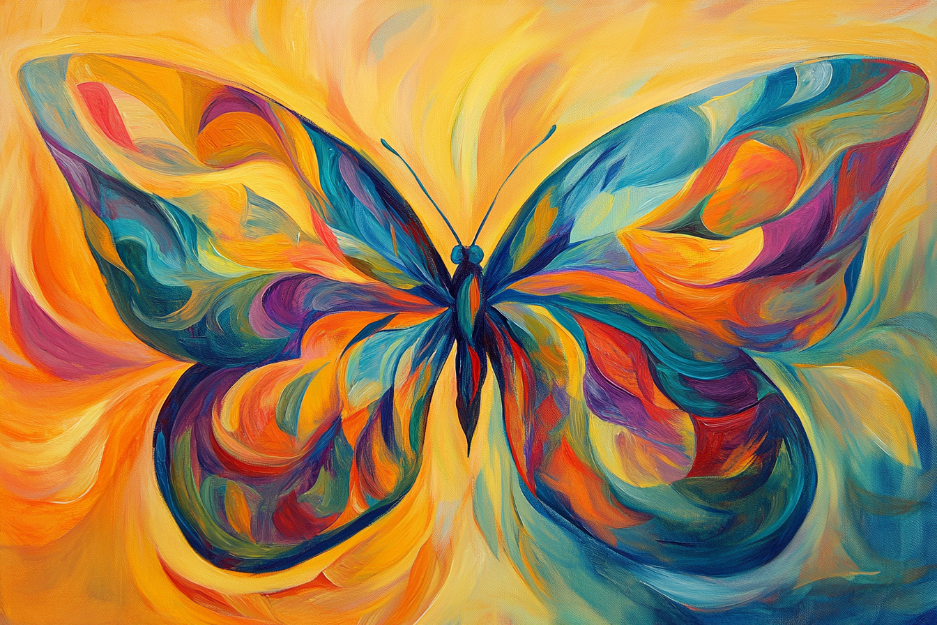 Whirling Butterfly Wings Canvas