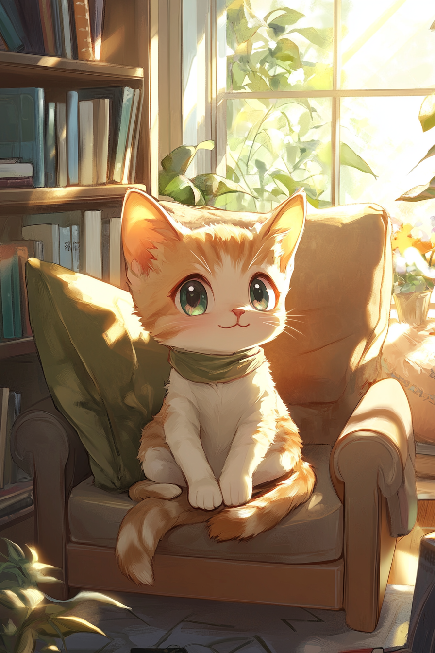 Whiskered Serenity Canvas