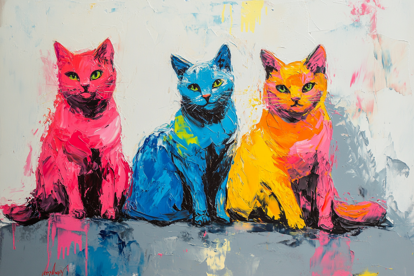 Whiskered Trio Canvas