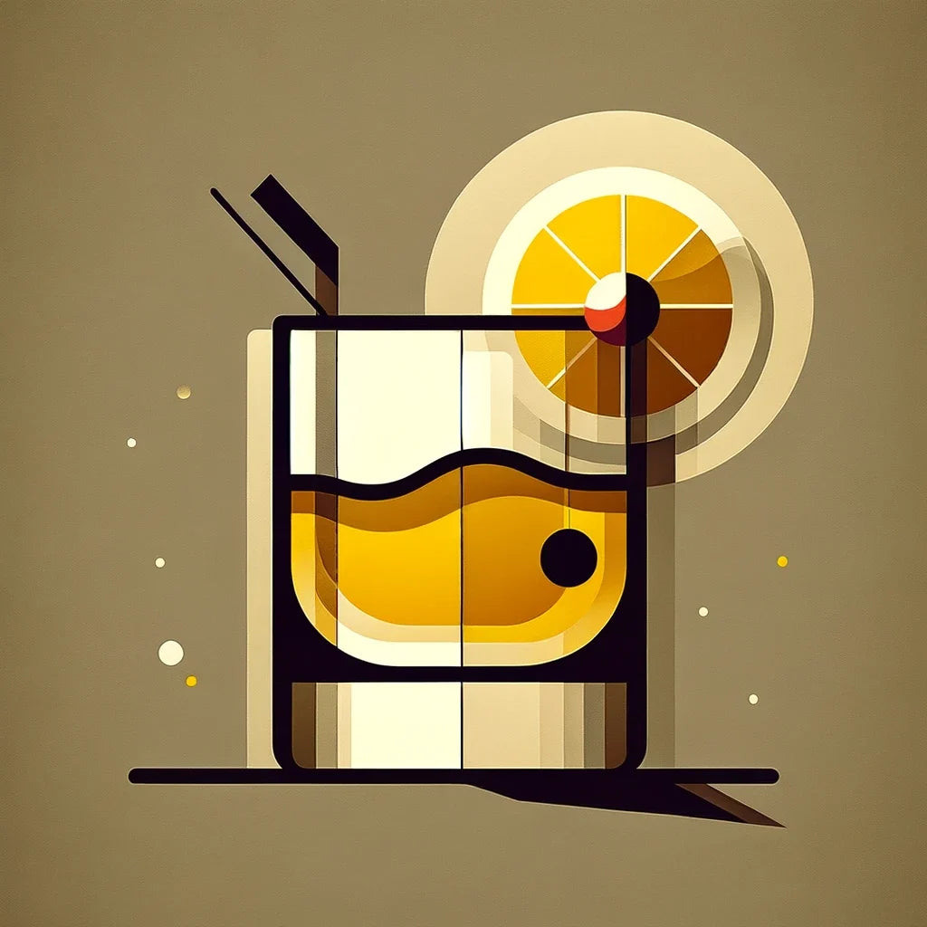 Whiskey Sour Minimalist Art Canvas