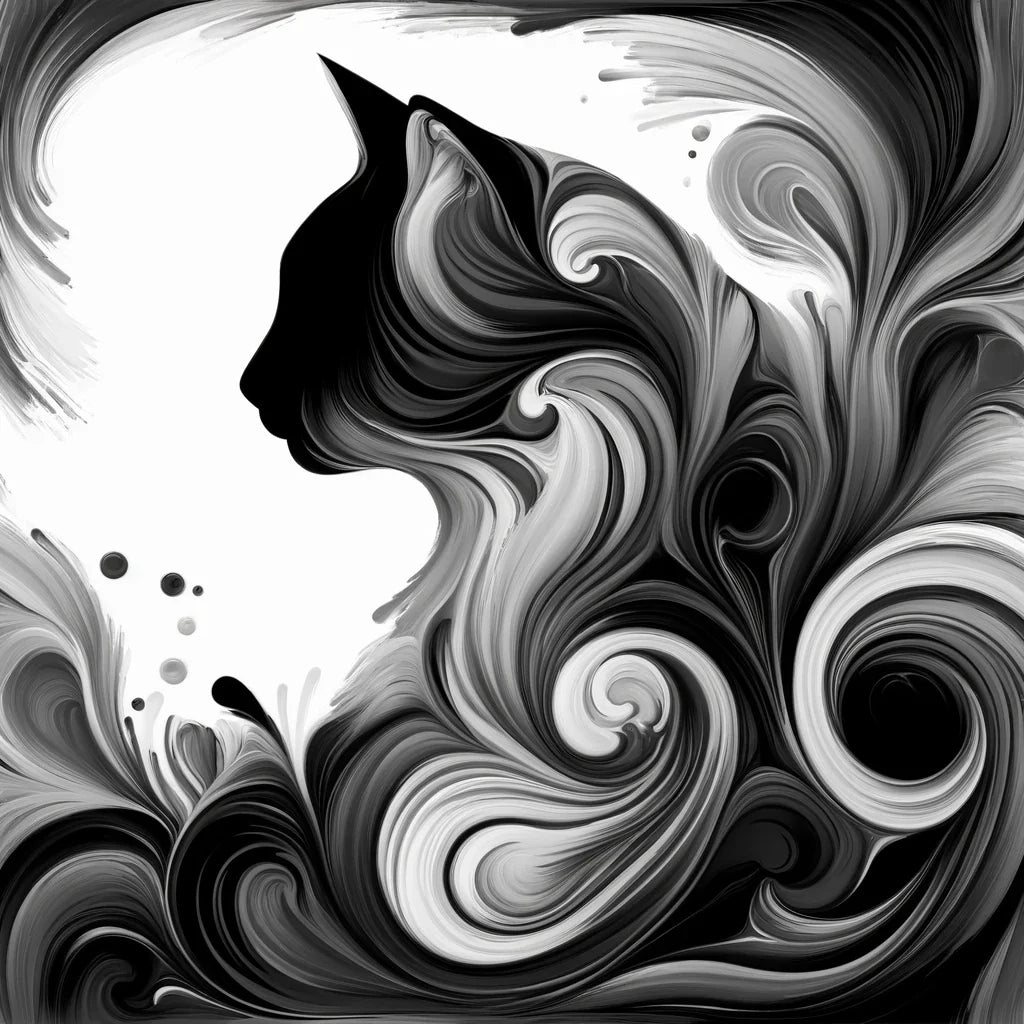 Whispering Cat Shadows Canvas