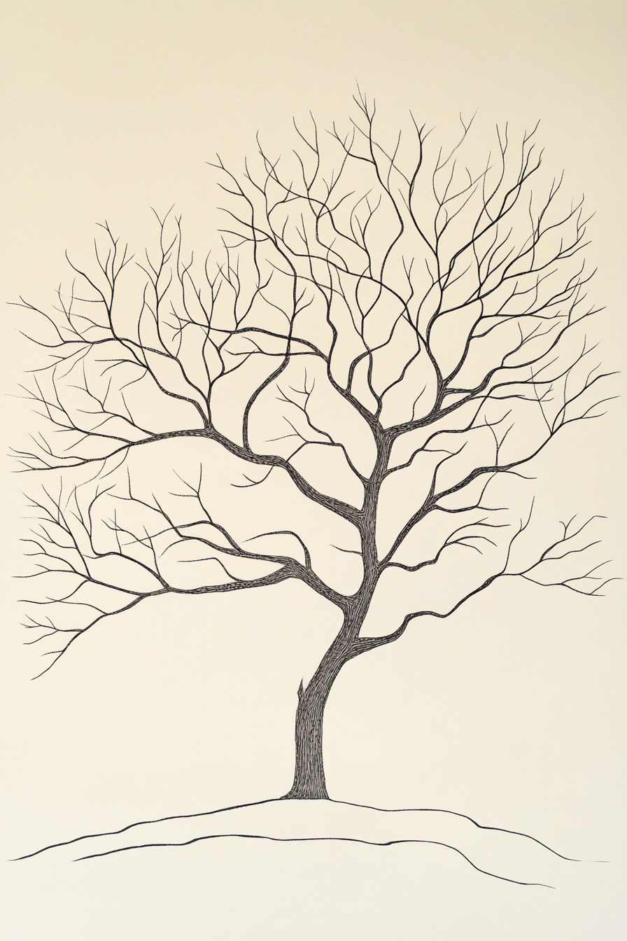 Whispering Tree Line Canvas