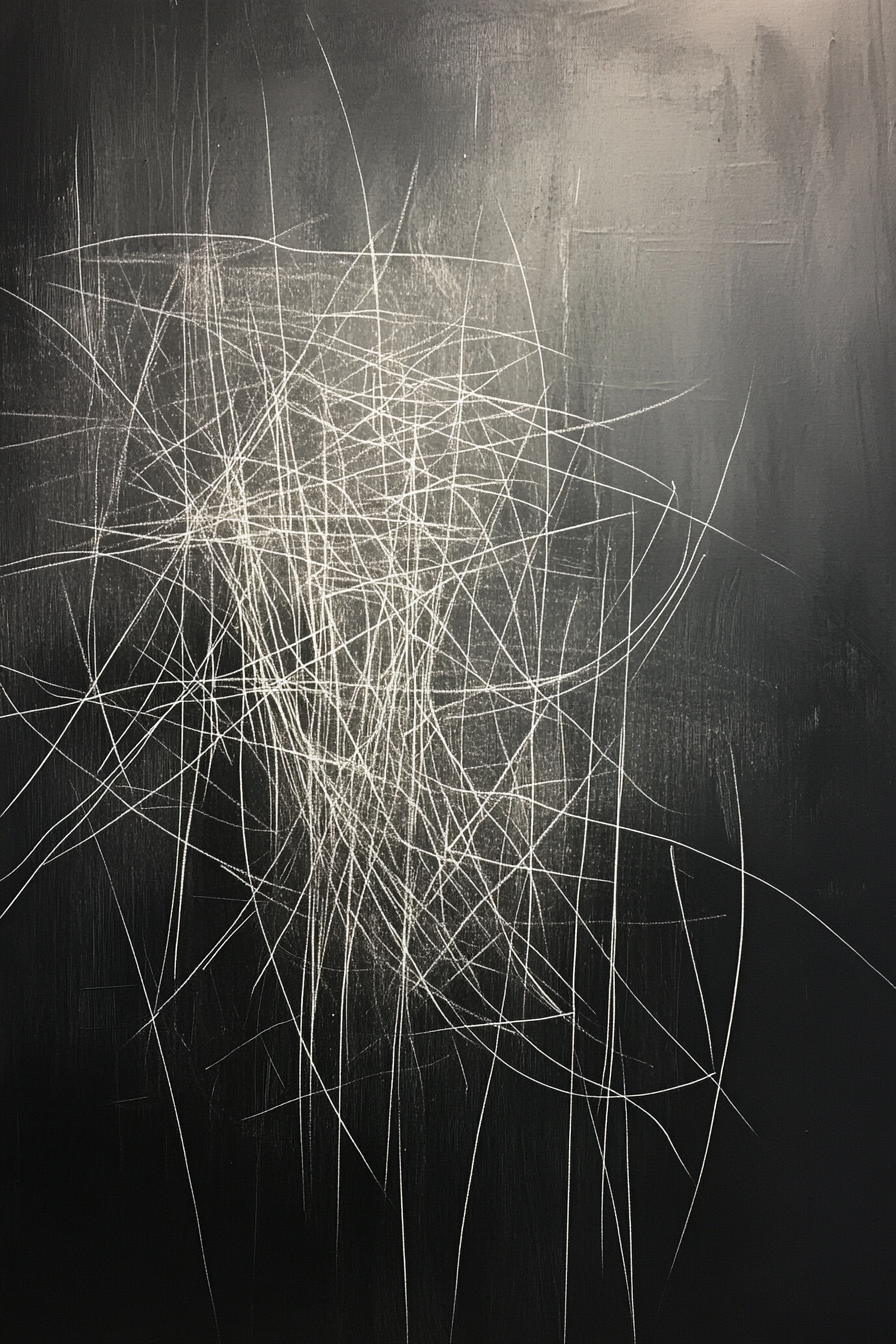 White Lines on Grey Canvas