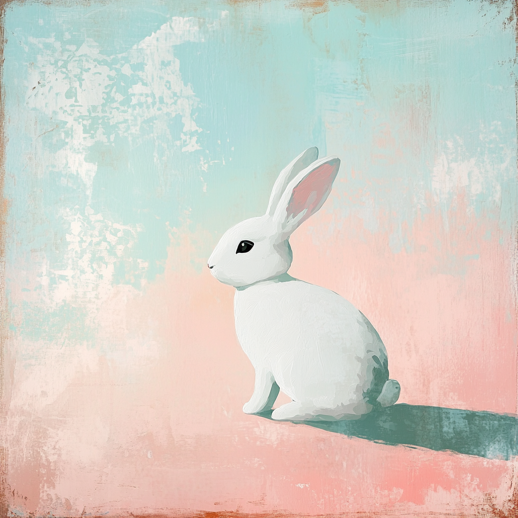 White Rabbit Serenity Canvas