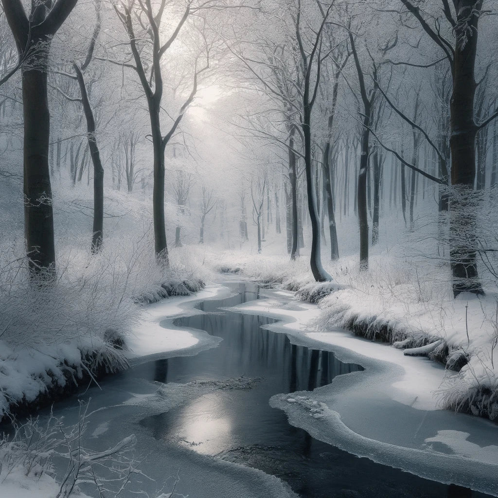 Winter Creek Tranquility Canvas