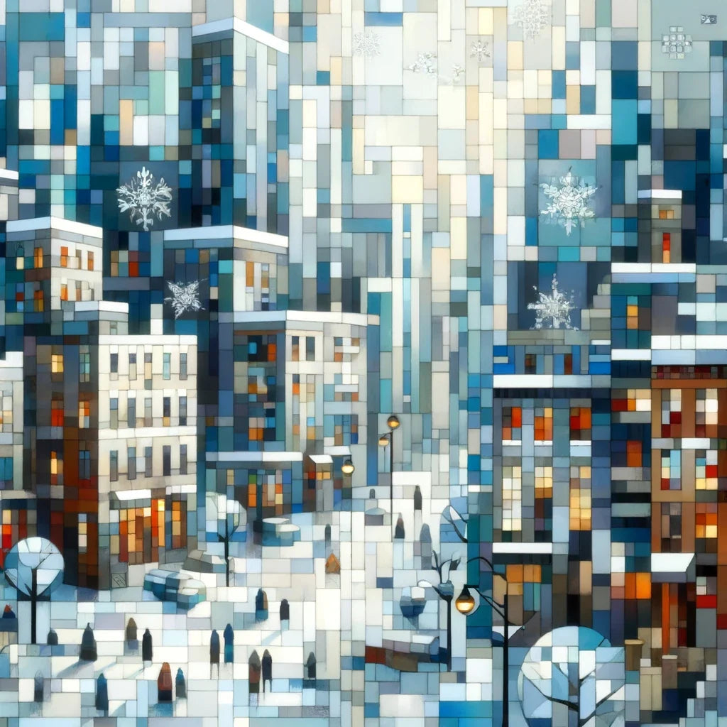 Winter Geometry Canvas