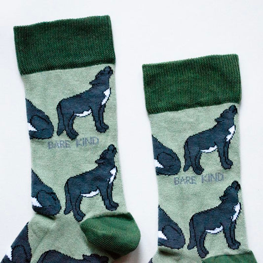 Save the Wolves Bamboo Socks