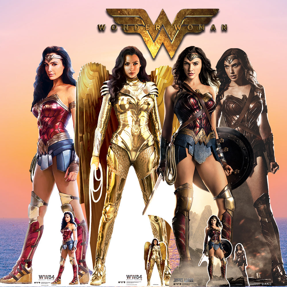 SC1672 Wonder Woman Gold Armour WW84 Cardboard Cut Out Height 186cm