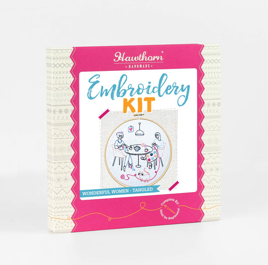 'Tangled' Knitting and Crochet Embroidery Kit for Beginners