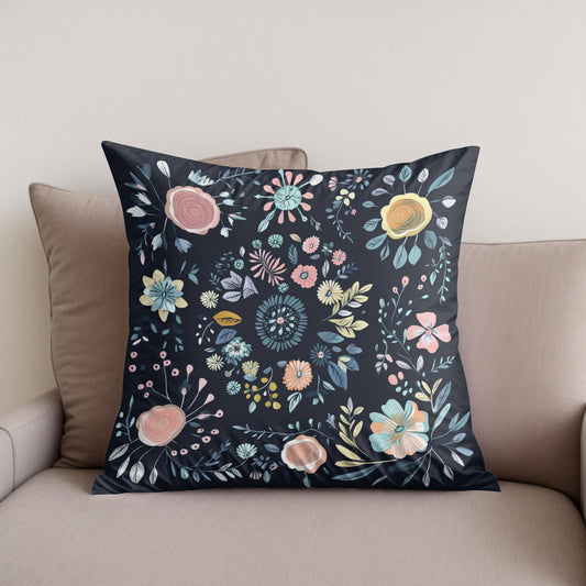 Pastel Rosette Cotton Cushion