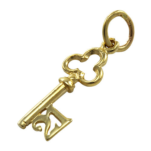 9ct Gold Small 21st Birthday Key Charm