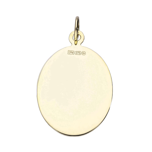 9ct Gold Oval Saint Christopher Pendant