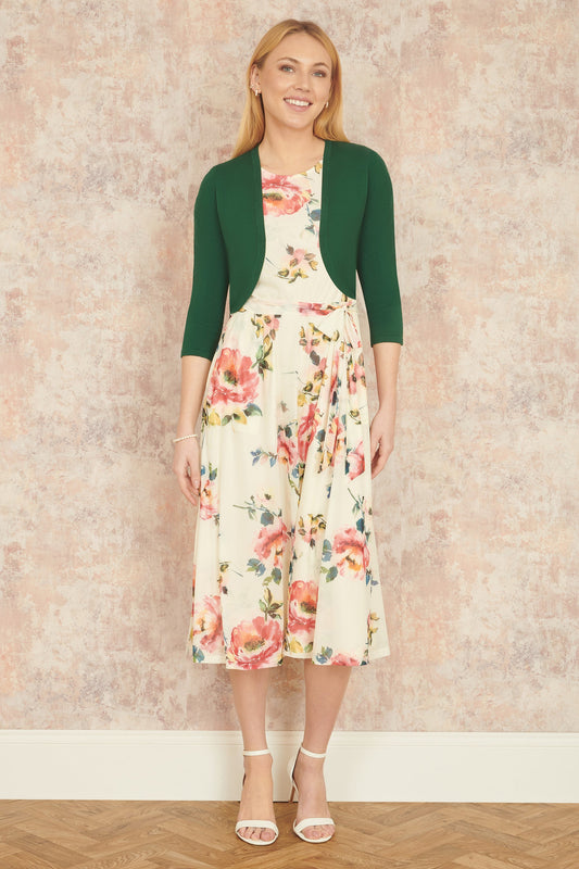 Yumi Dark Green Knitted Bolero