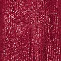Yumi Burgundy Sequin Top With Sheer Sleeves And Cut Out Back