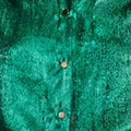 Yumi Green Metallic Relaxed Balloon Sleeve Shirt