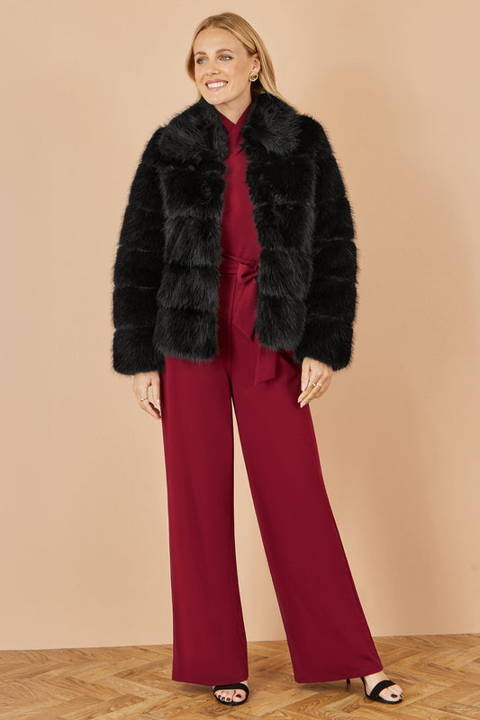Yumi Black Luxe Faur Fur Coat