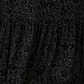 Yumi Black Floral Velour Velvet Twist Waist Midi Dress