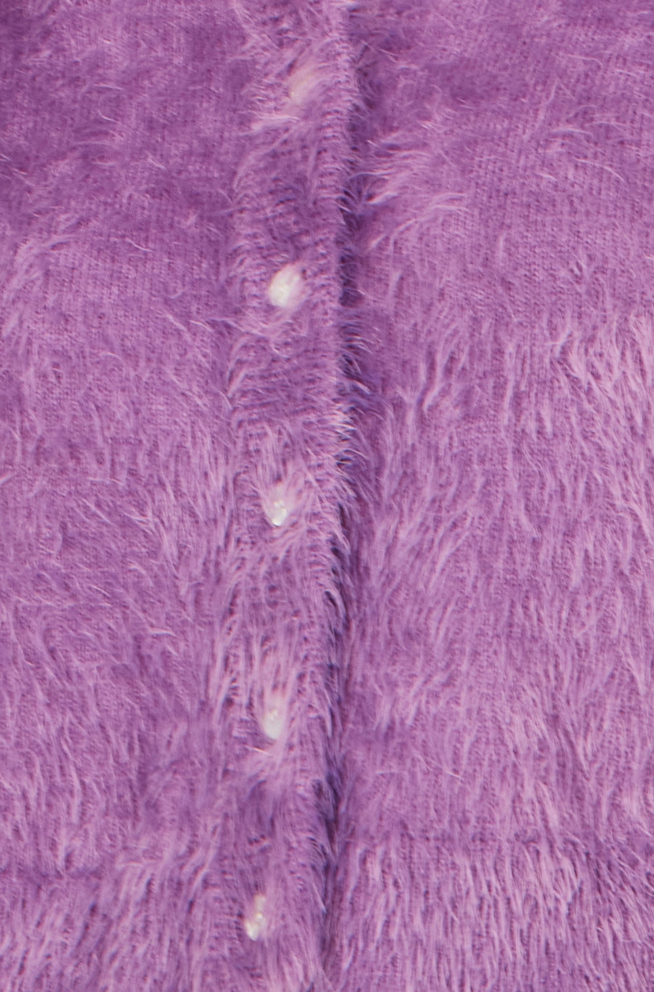 Yumi Lavender Eyelash Knit Cropped Cardigan