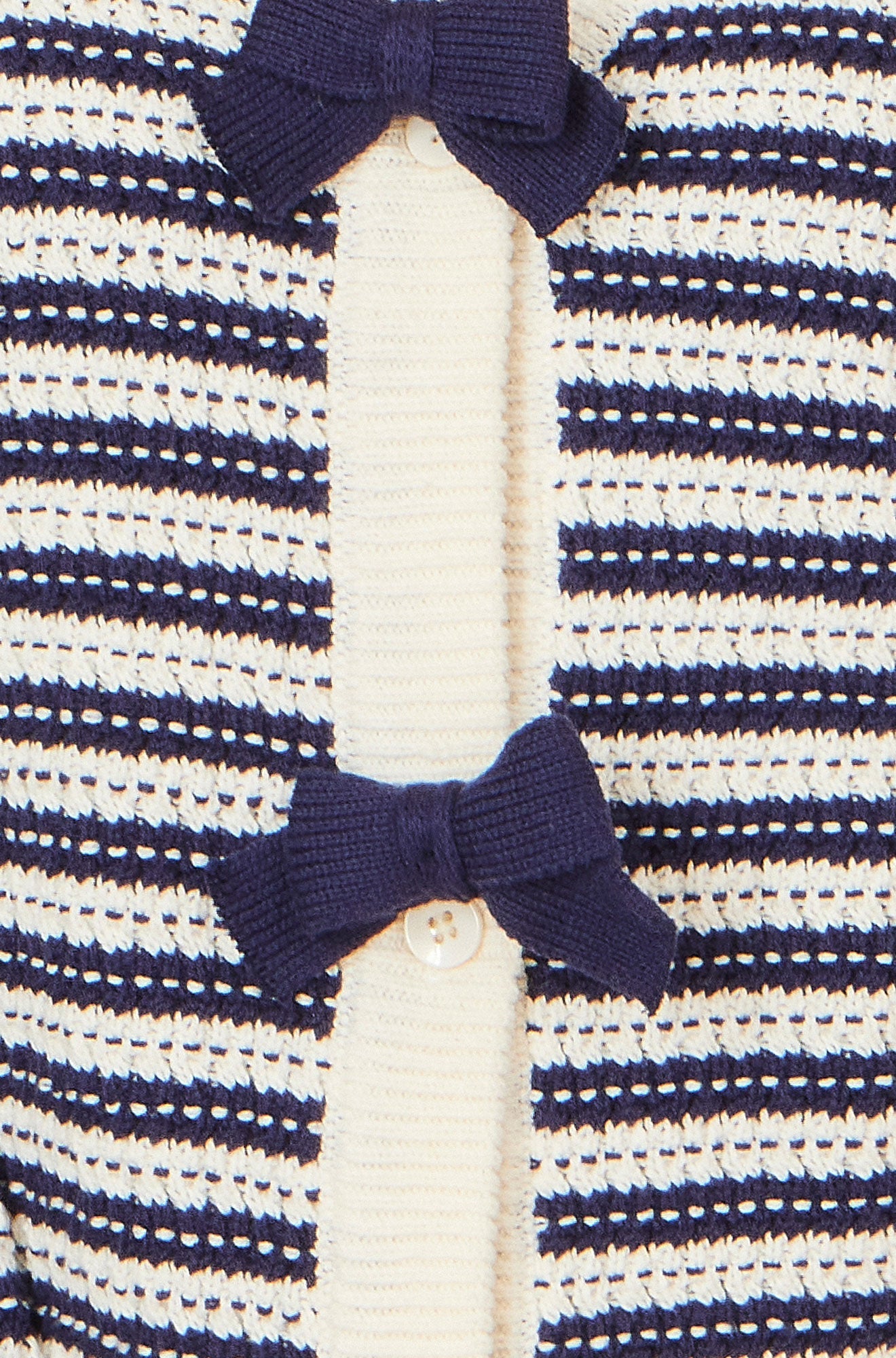 Yumi Multicolour Block Stripe Tie Front Cardigan