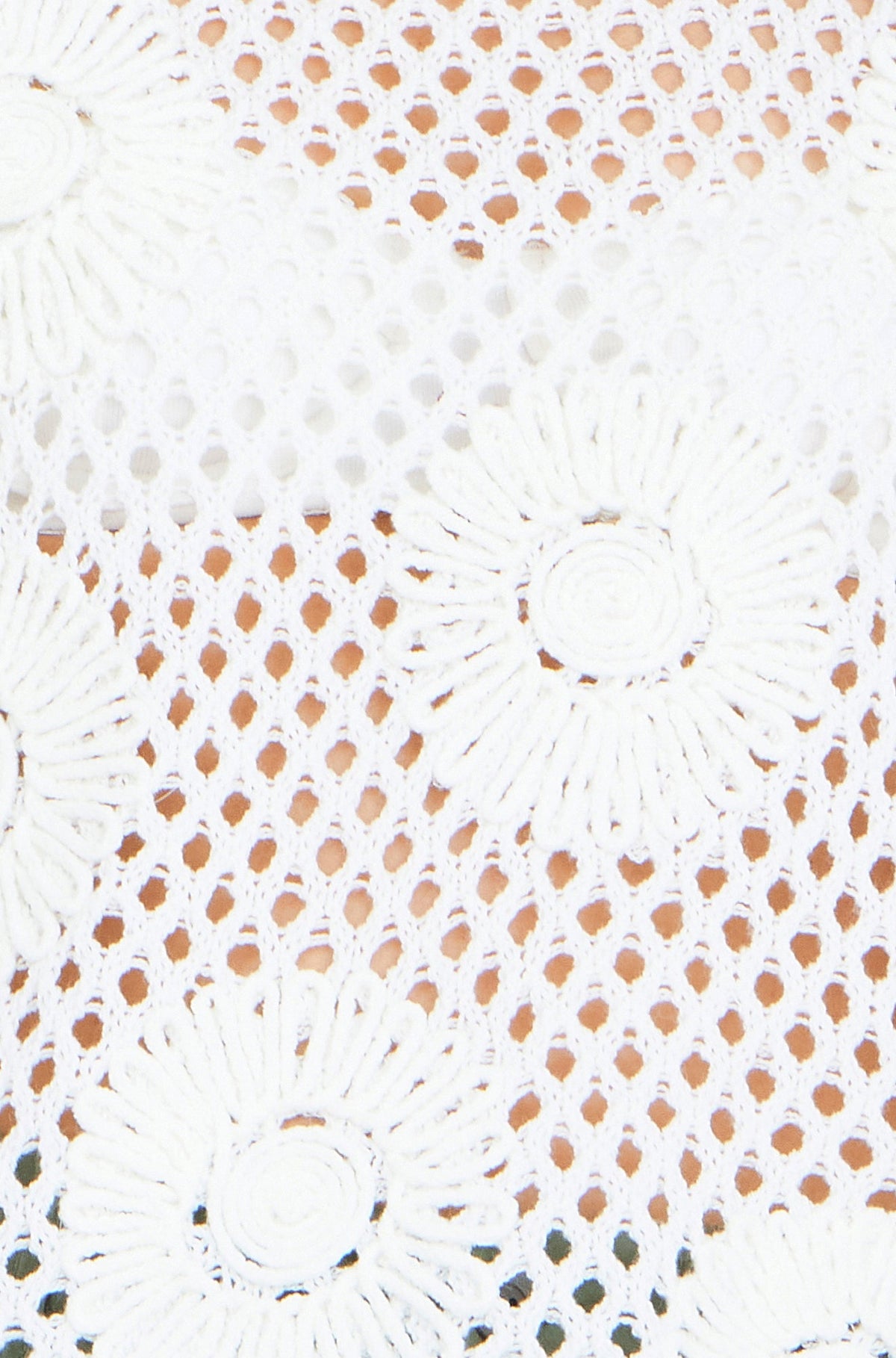 Yumi White Flower Crochet Jumper