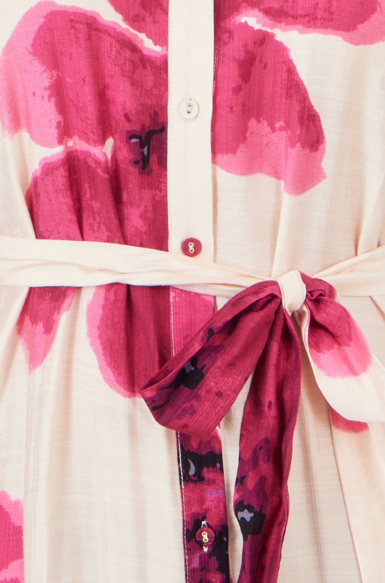 Yumi Pink Scattered Floral Shirt Dress