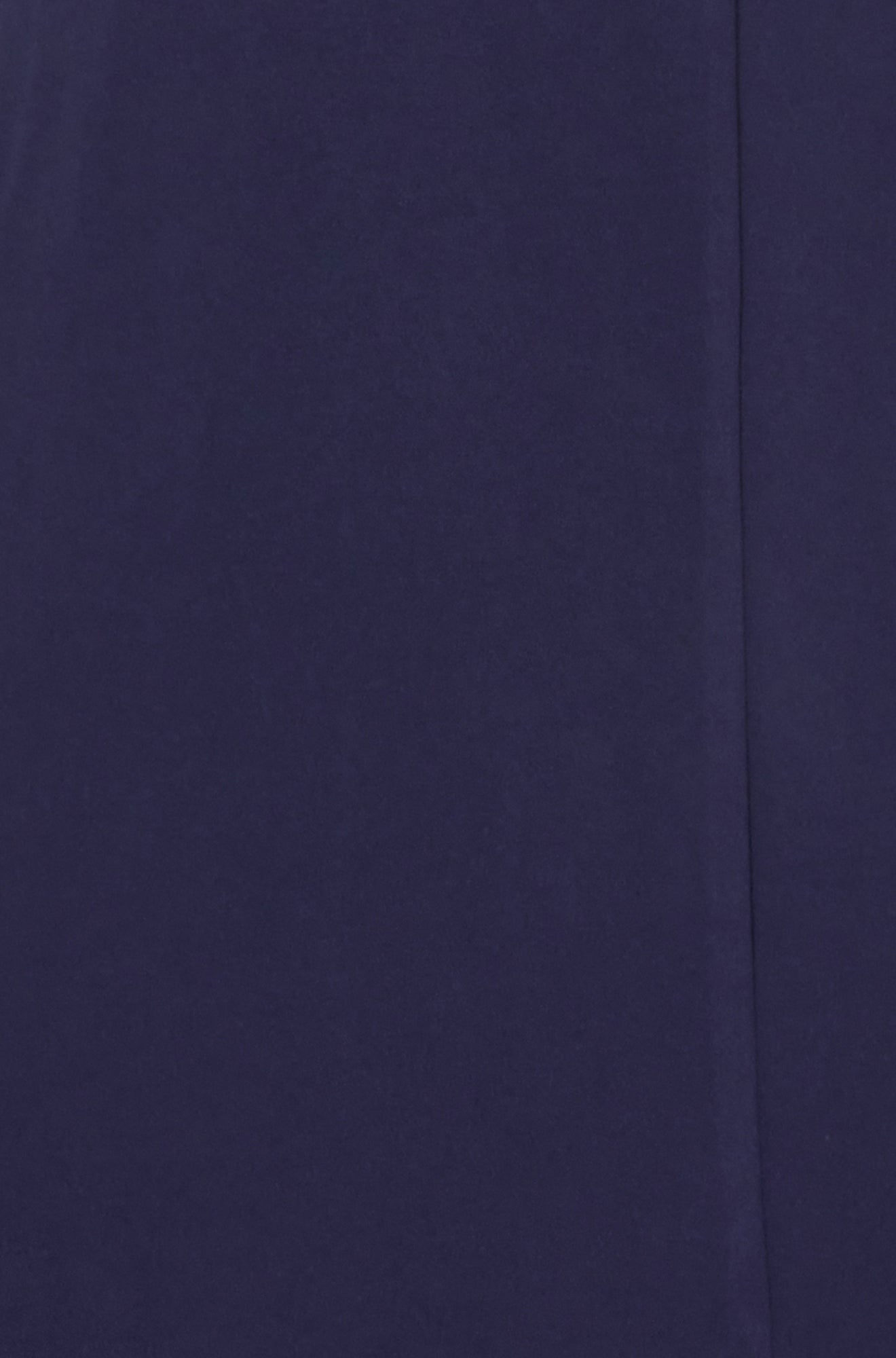 Yumi Navy Fitted Midi Dress With Flute Sleeves