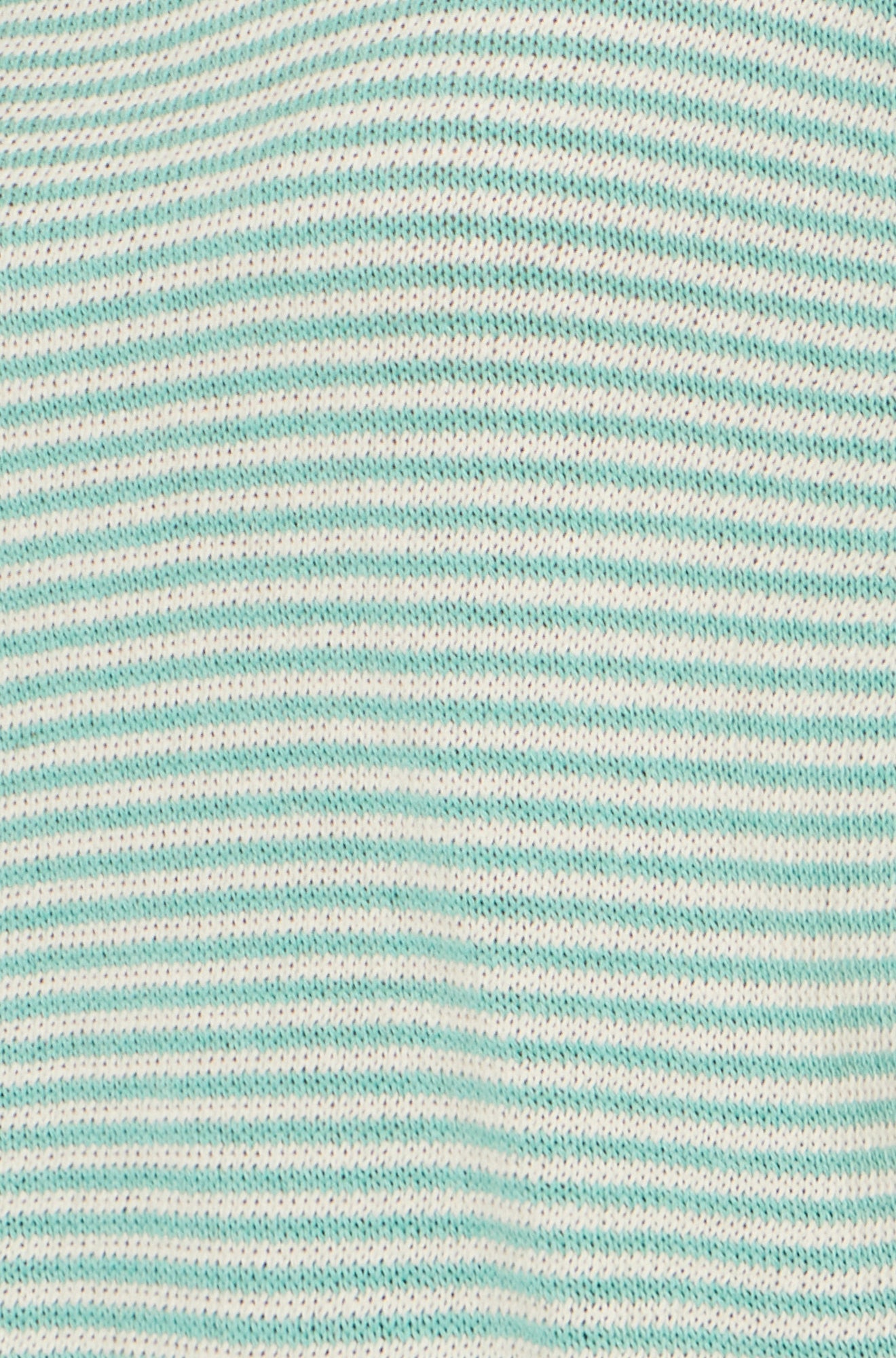 Yumi Sea Green Knitted Stripe Relaxed Jumper